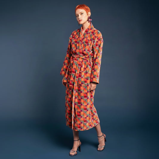 Aberdeen Orange Velvet Robe