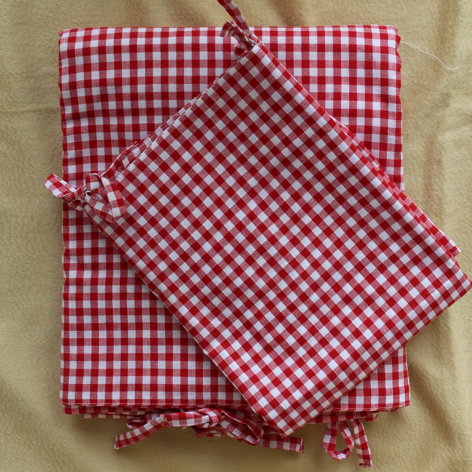 Red Gingham Check Duvet Set