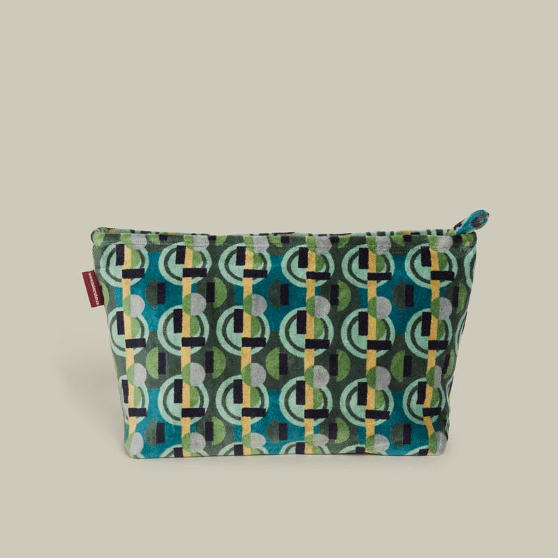 sonia moss washbag with printed velvet