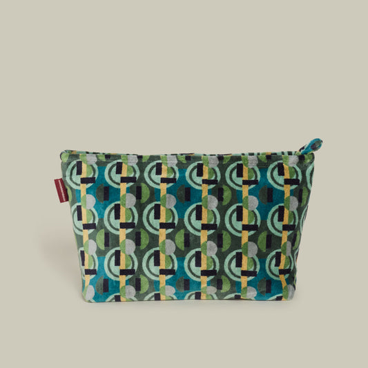sonia moss washbag with printed velvet