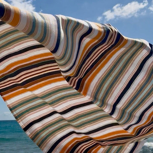 fouta in blues and celadon by sea
