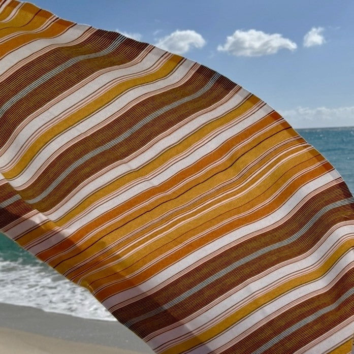 Yellow striped fouta for beach
