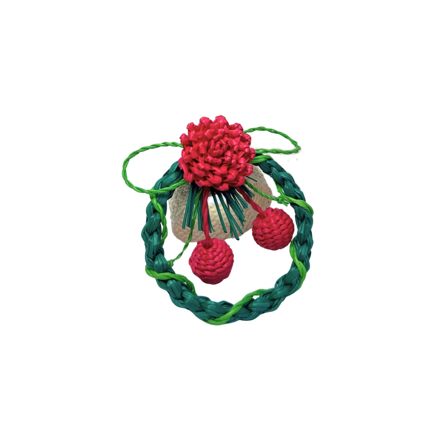 Holly christmas wreath napkin ring.