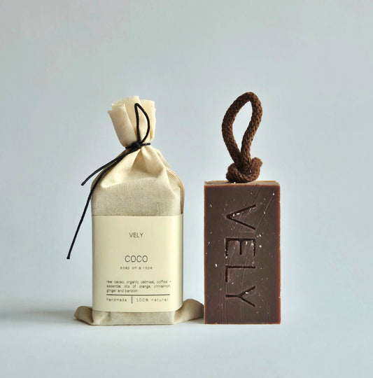 Handmade Soap on a Rope "Coco"