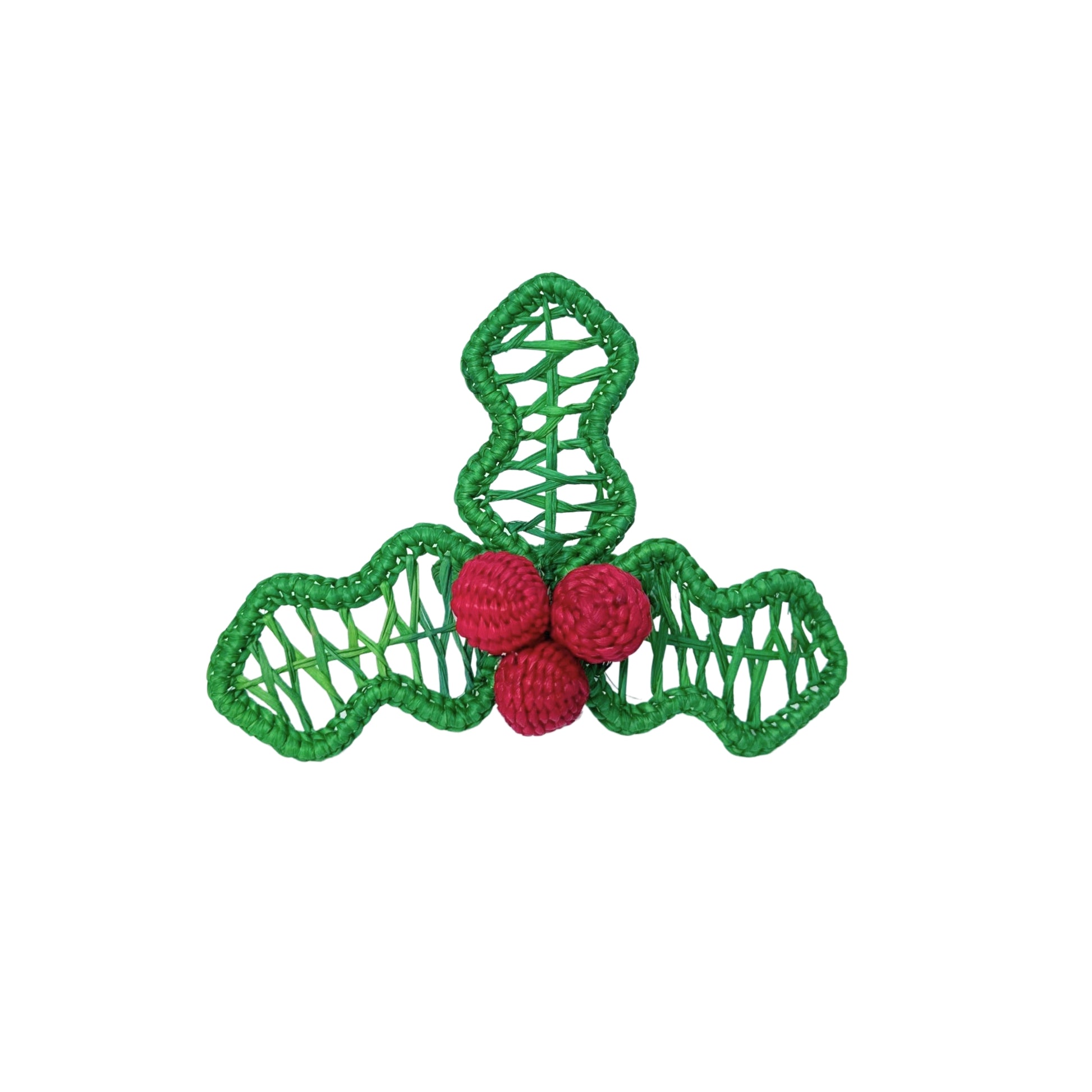 Christmas holly hand-made napkin ring.