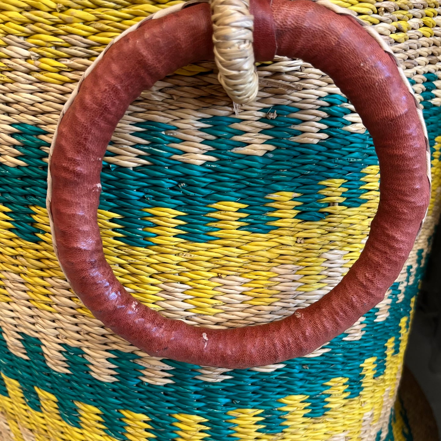 Coloured Lidded Laundry Basket