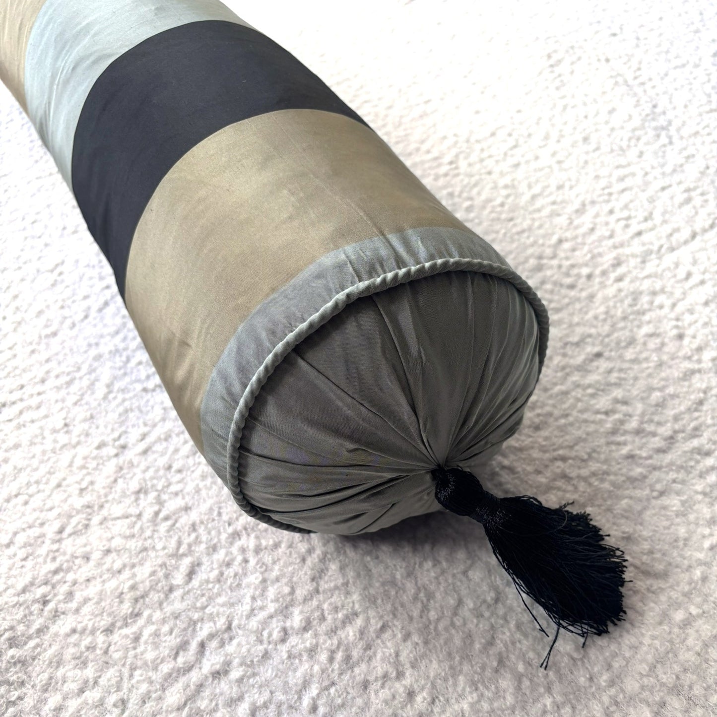 Tintagel silk taffeta bolster cushion