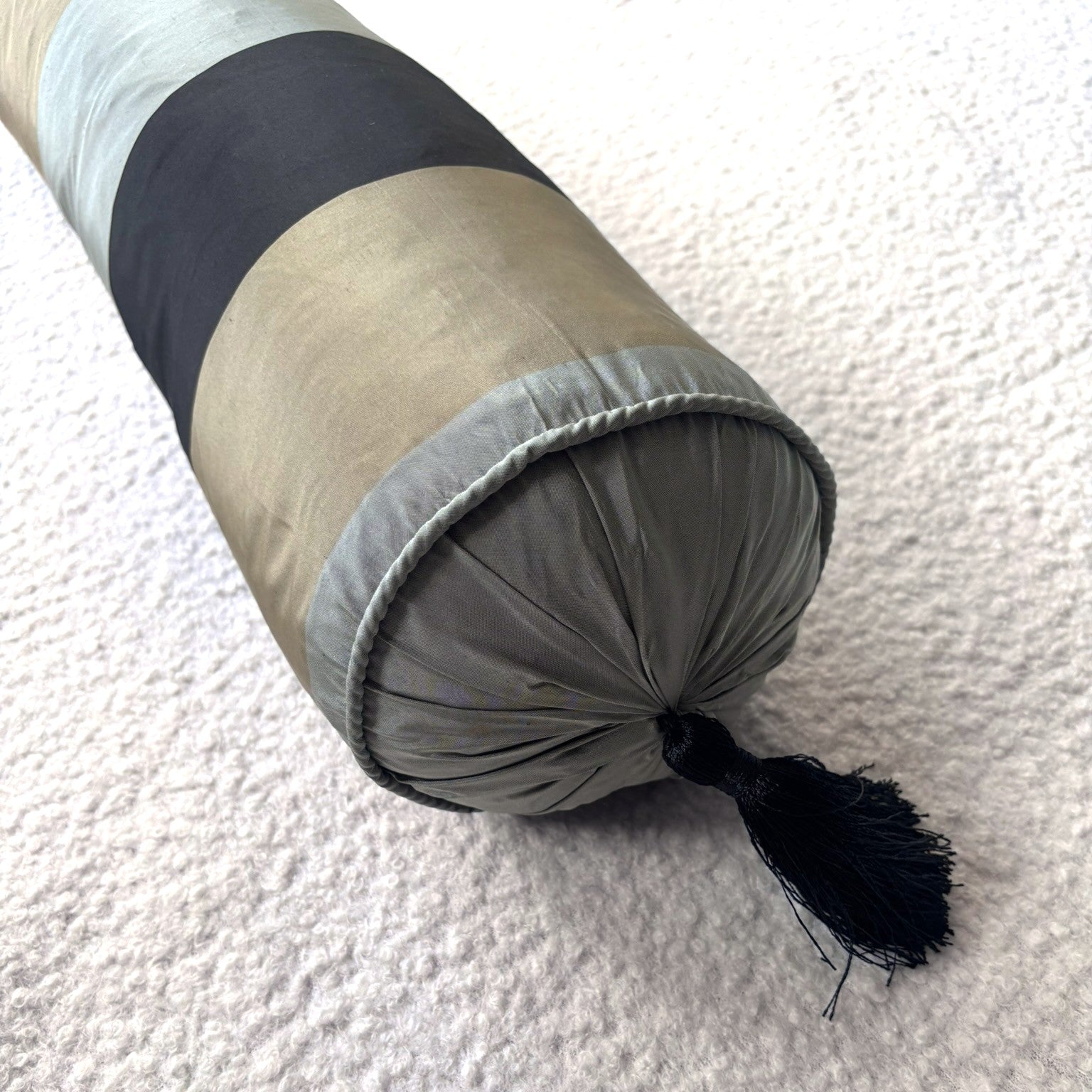 Tintagel silk taffeta bolster cushion