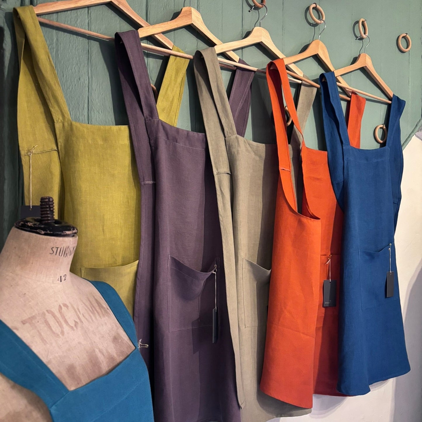 Pure linen japanese style apron