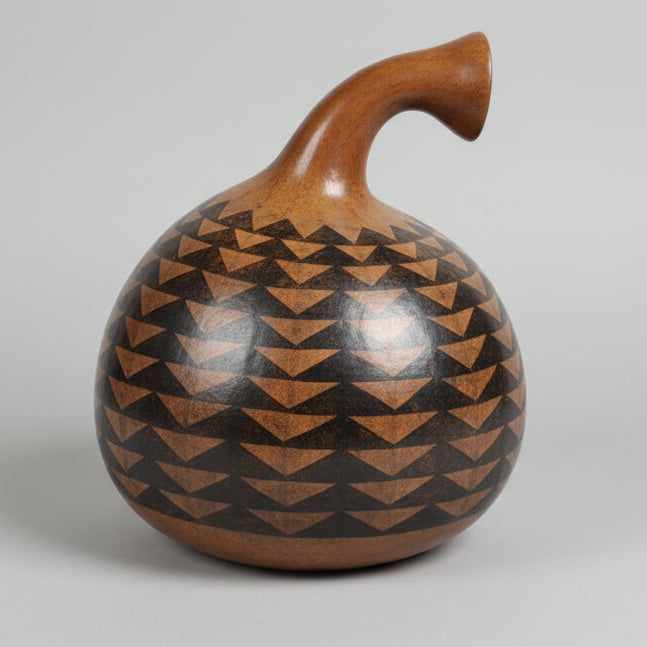 Decorative calabash from Rwanda.