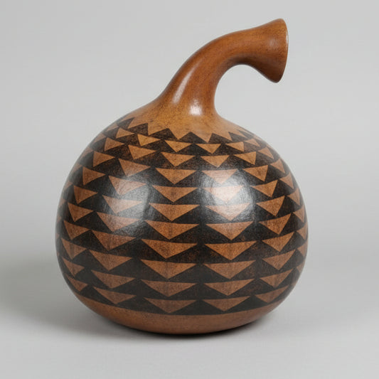 Decorative calabash from Rwanda.