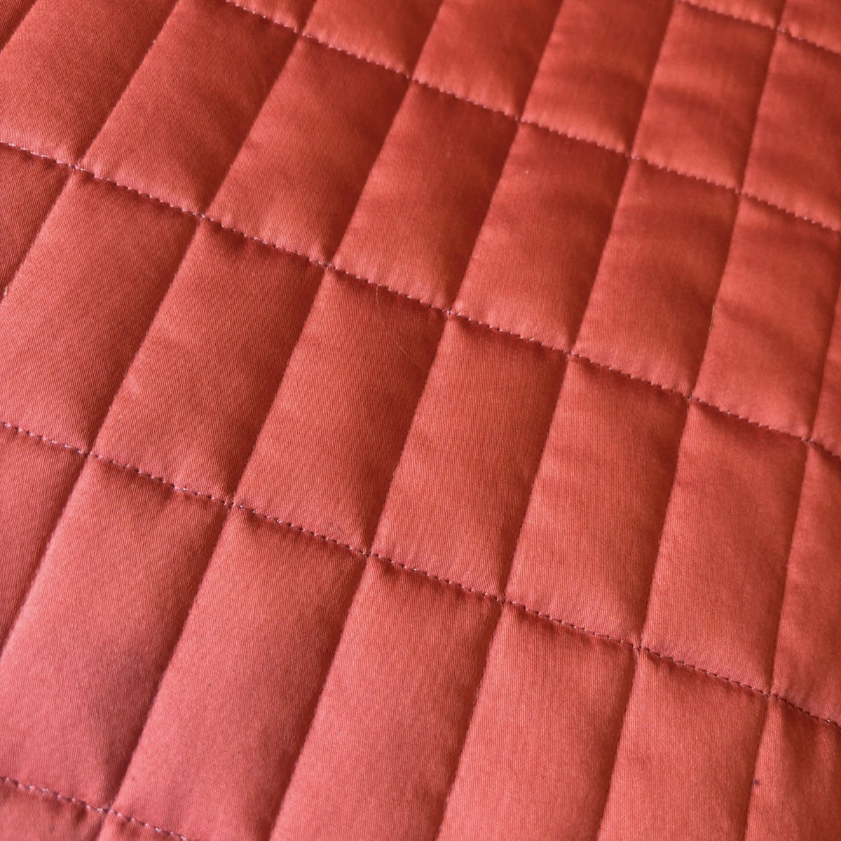 lobster coloured quilted sateen