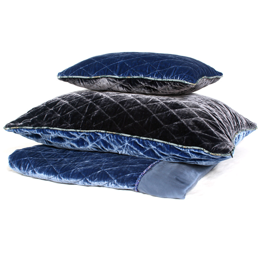 Rome  Blue Velvet Cushion 30x40cm