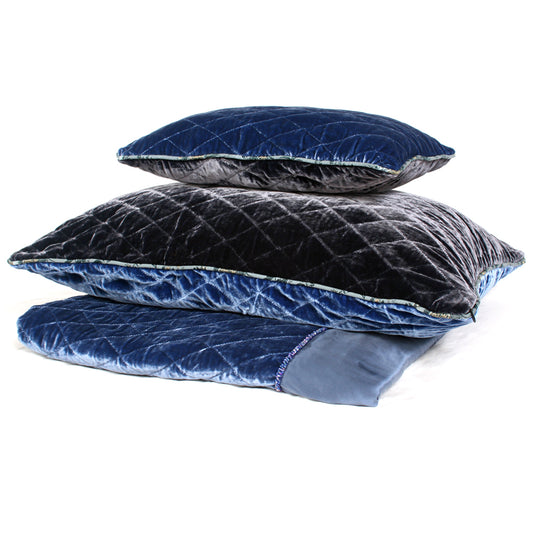 Rome  Blue Velvet Cushion 30x40cm