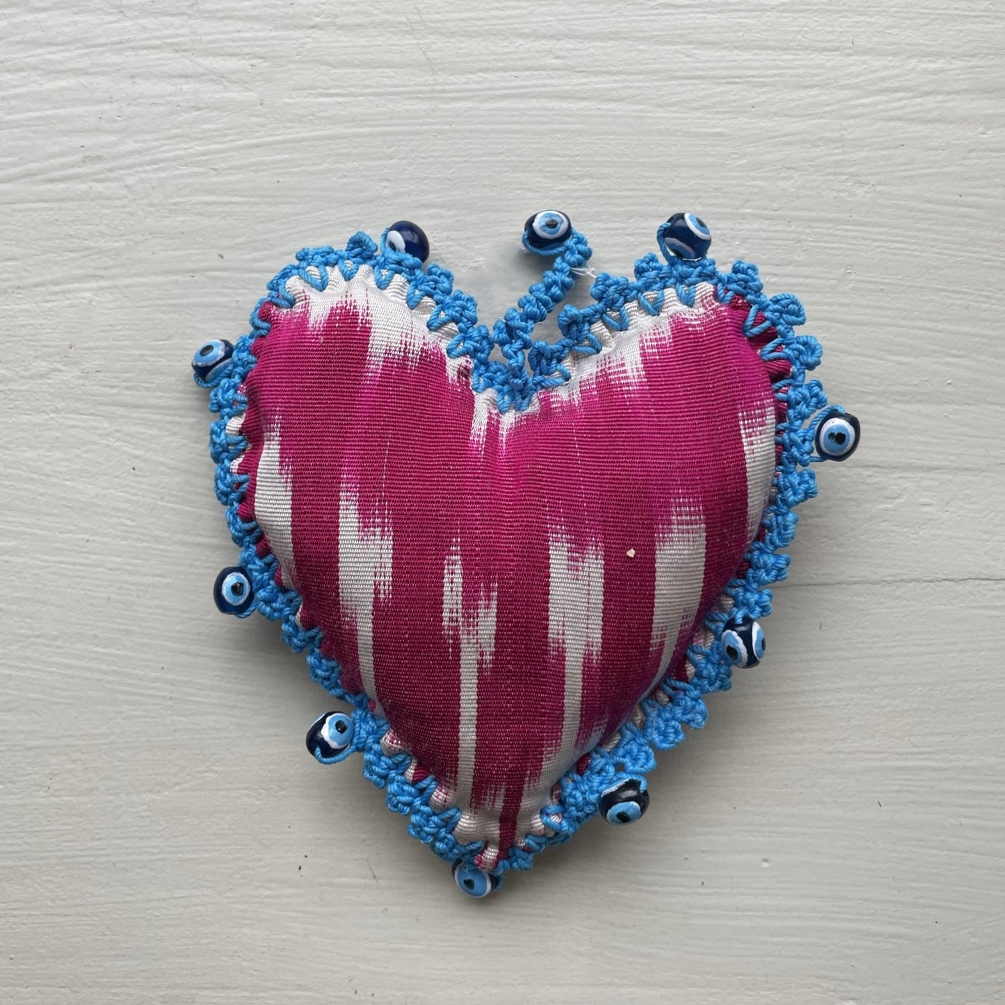 Small Crochet Edged Lavender Hearts