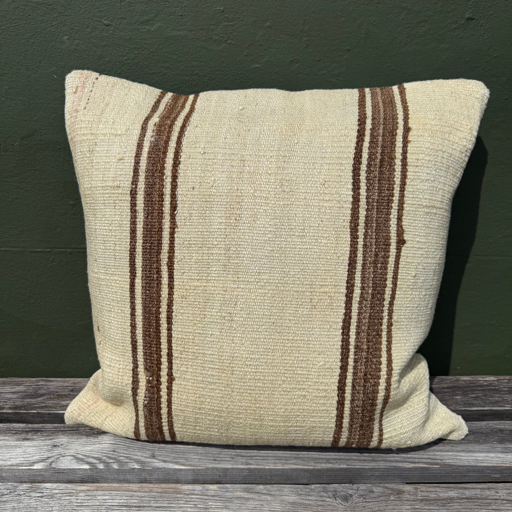 natural vintage wool elim cushion