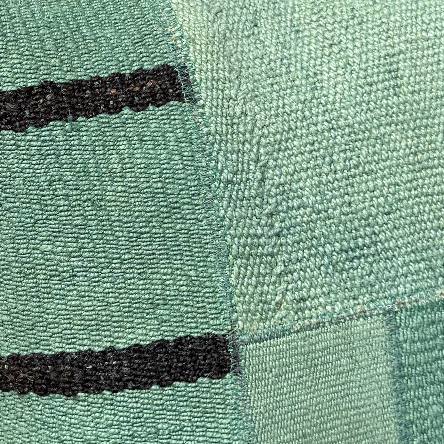 natural green wool cushion