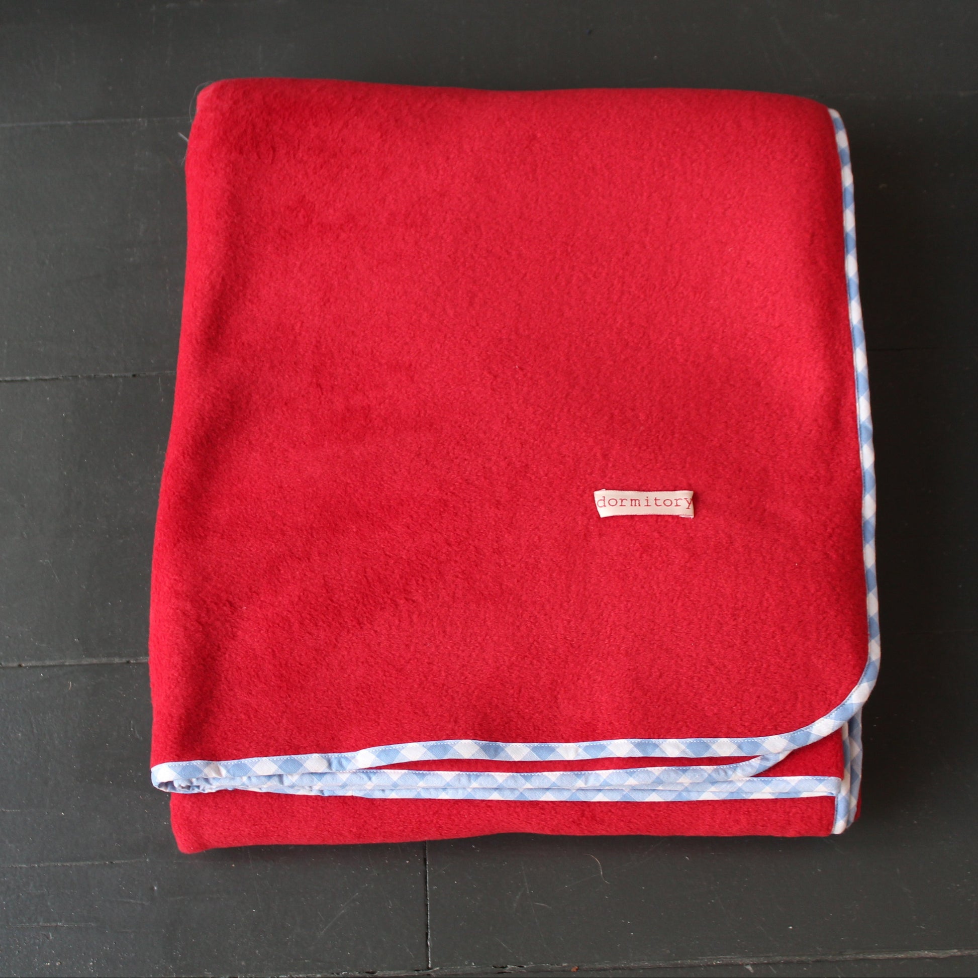 red fleece blanket