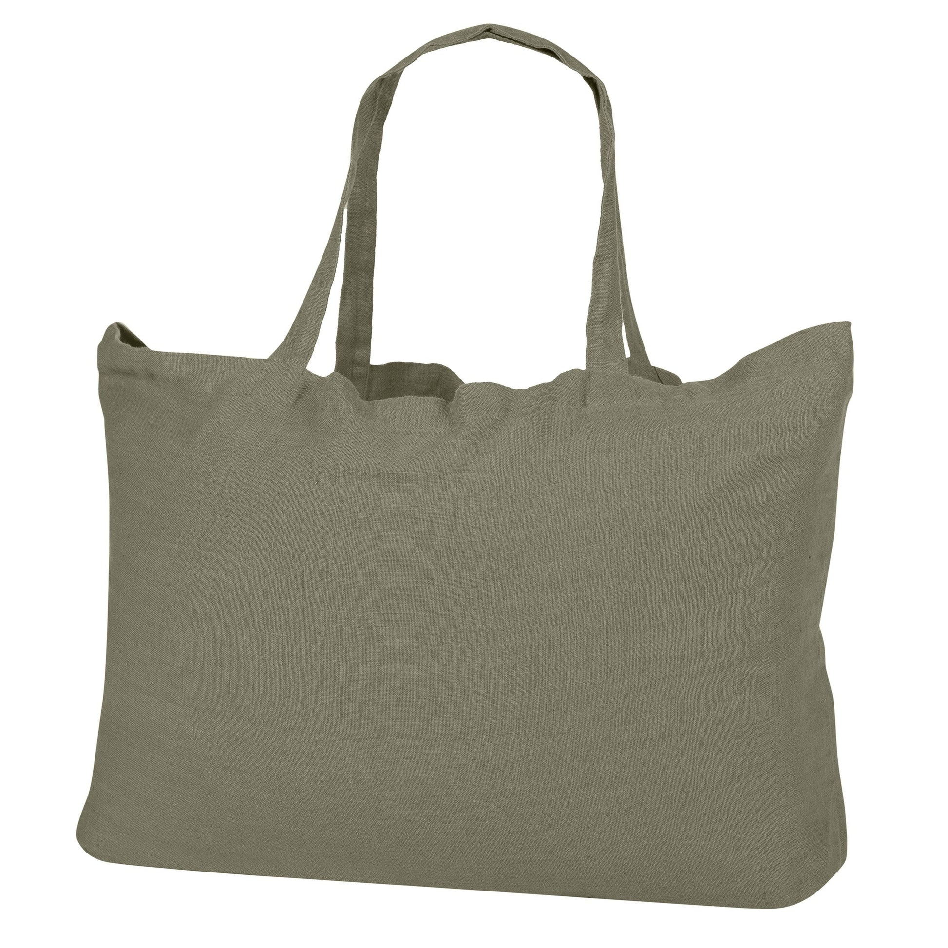 Linen Market bag - khaki