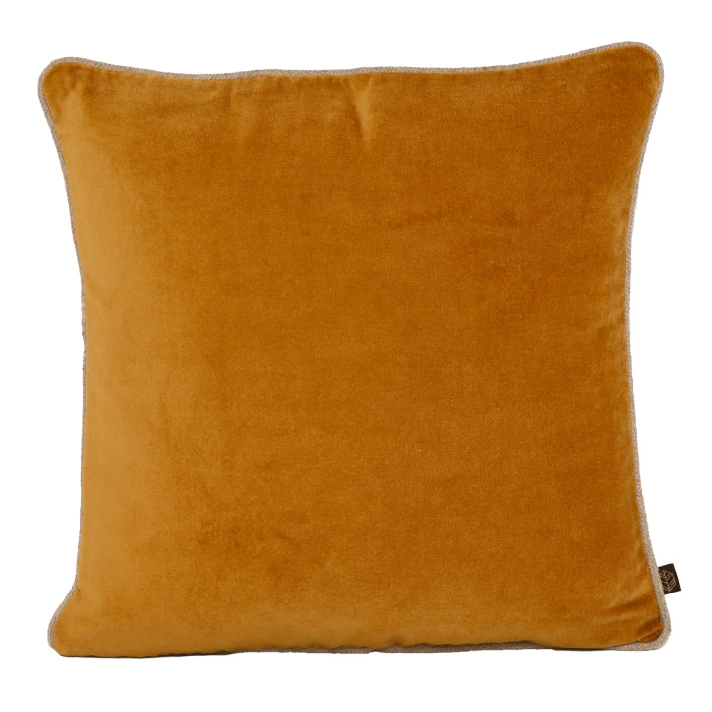 Piped Velvet Cushion - Suede