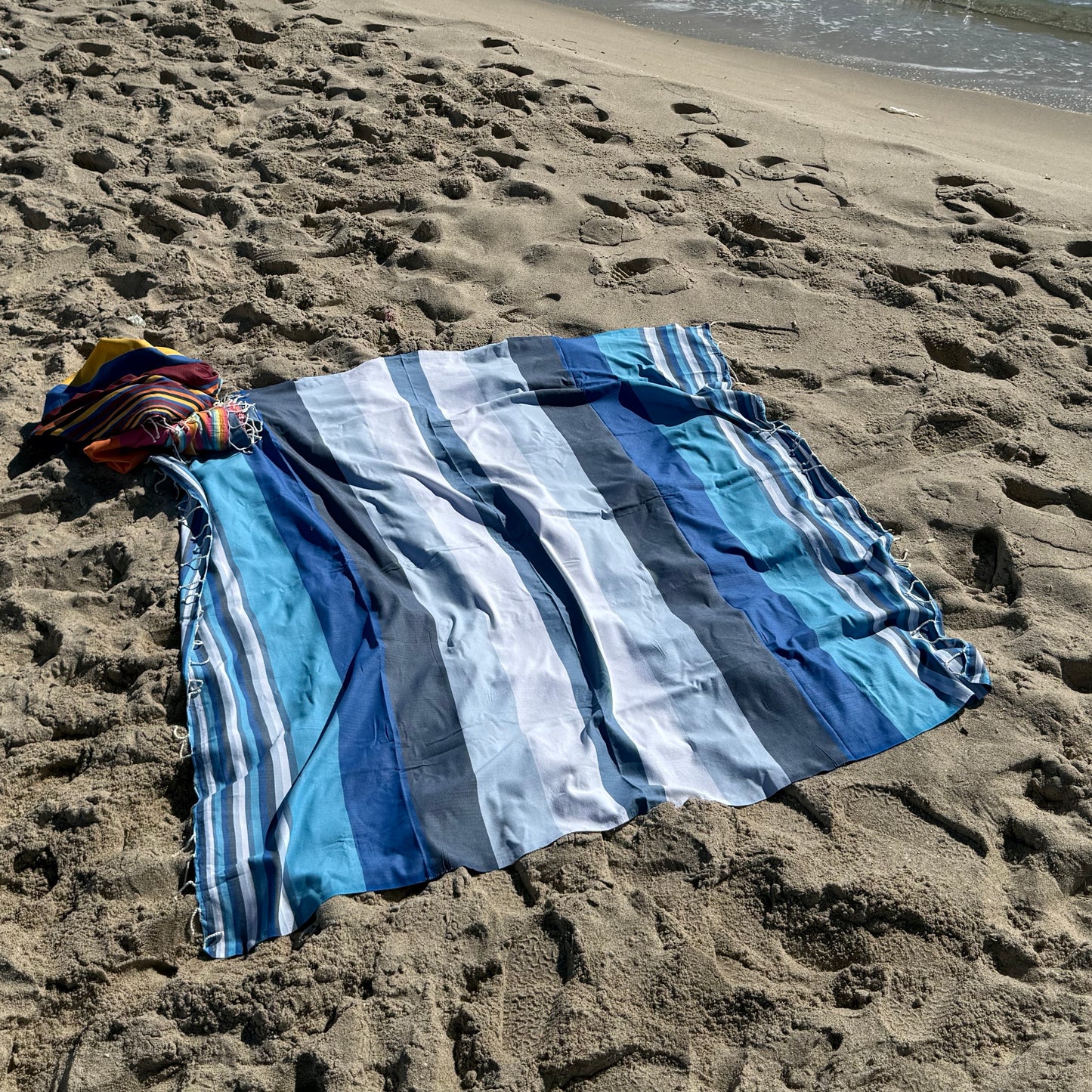 Blue Striped ouble beach towel
