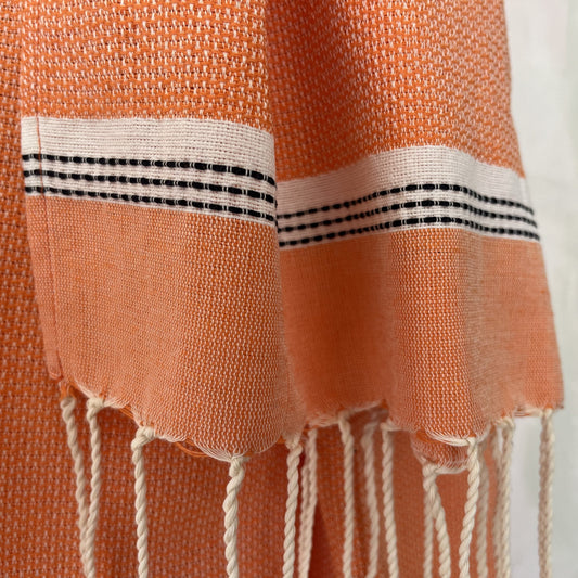 Orange Fringed Cotton Fouta