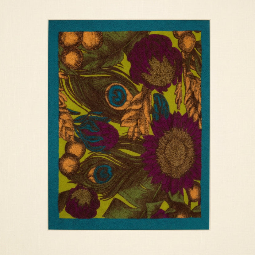 Peacock Verde Boiled Wool Throw