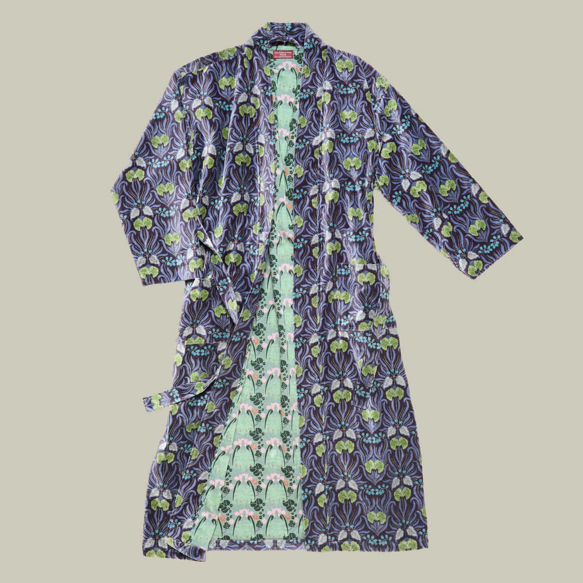 Muguet Blue Velvet Robe
