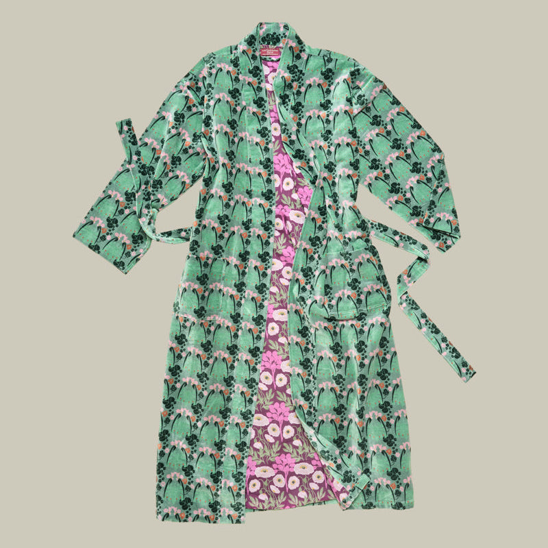 william sage green velvet robe