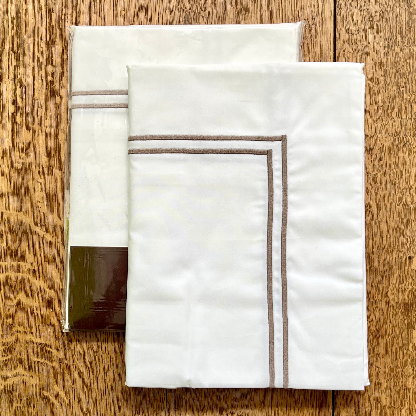 Stockholm Square pillowcases 65 x 65cm   Taupe