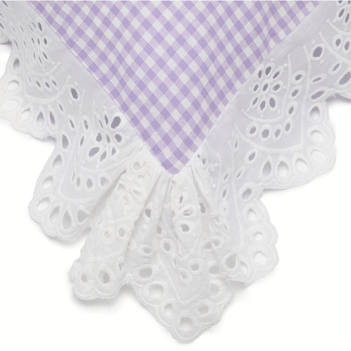 Clara Broderie Anglais Pillowcase Lilac