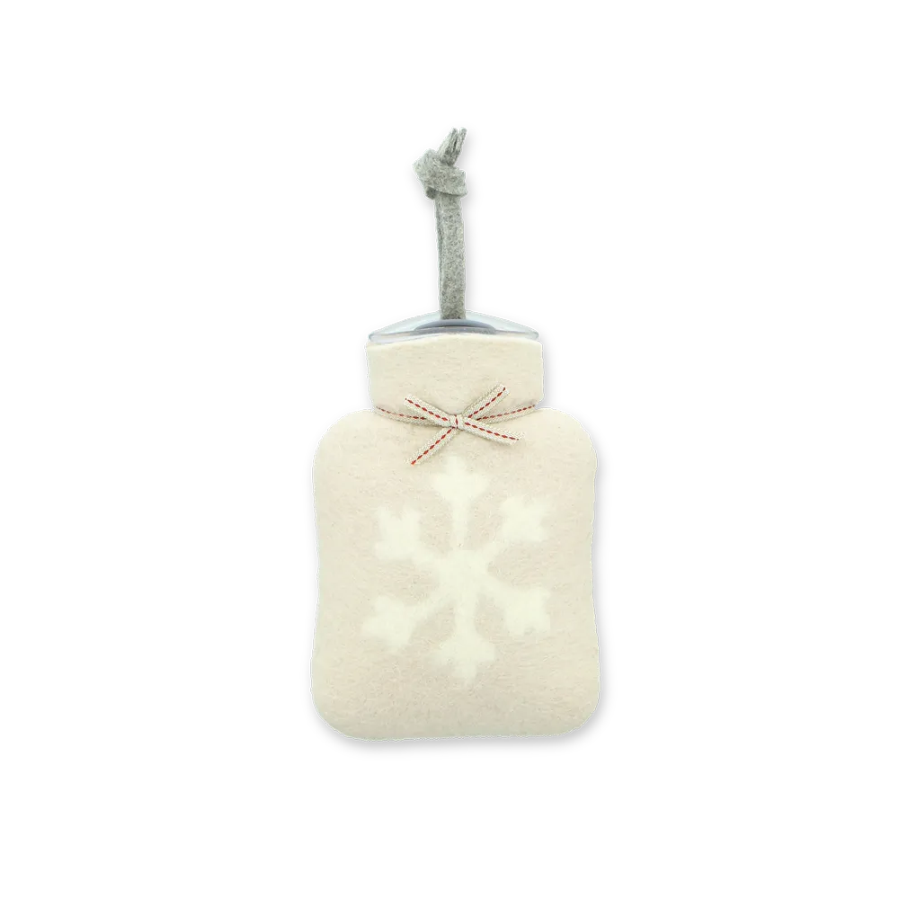 snowflake small hot water bottle