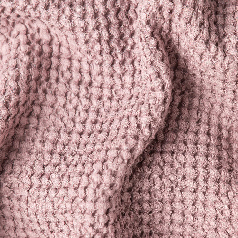 woodrose linen waffle fabric