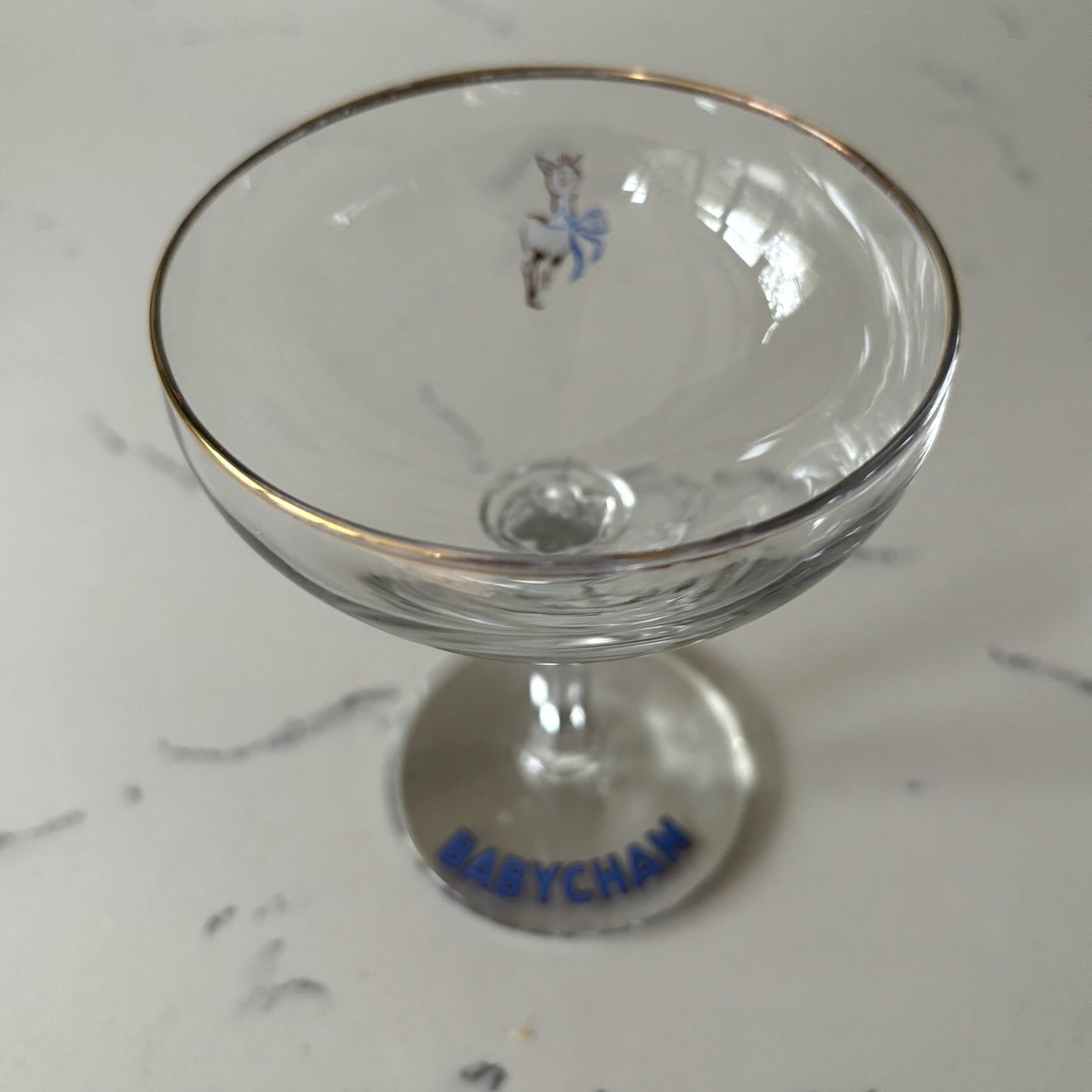 Set of 7 1950's Vintage Babycham Glasses