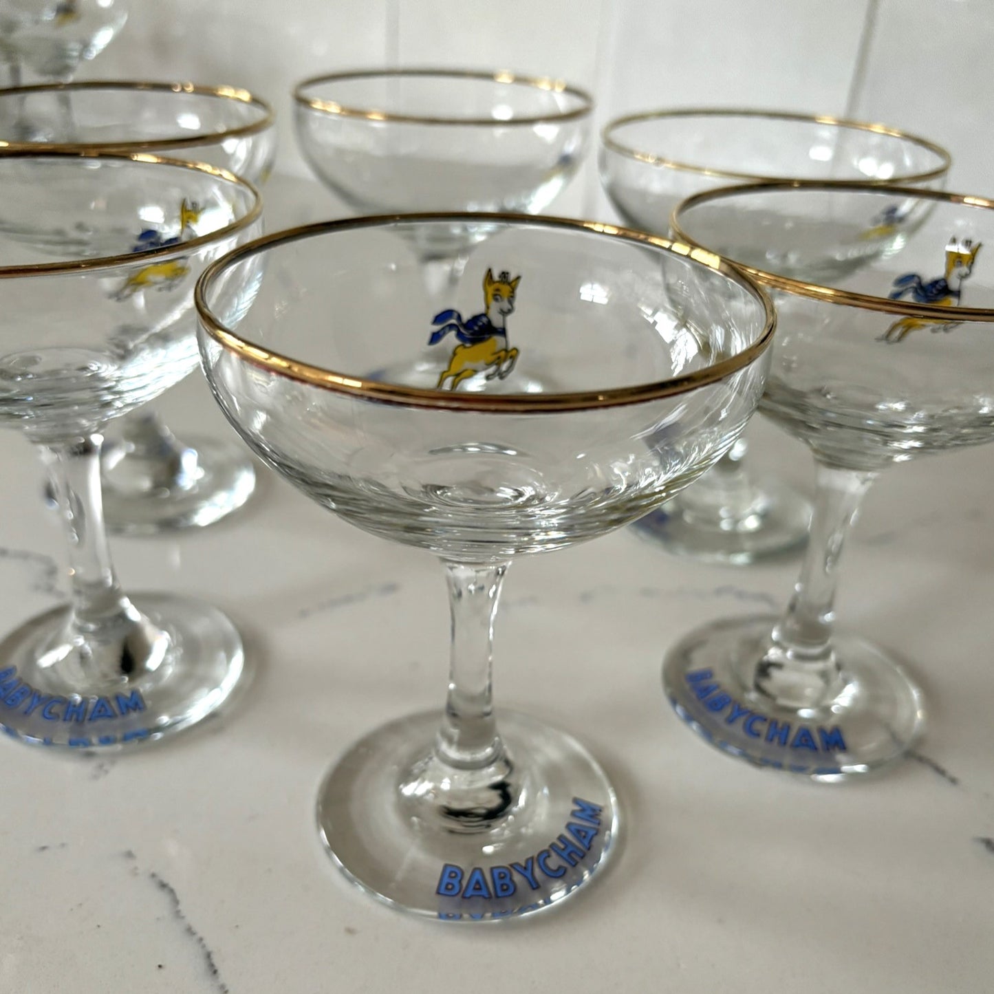 Single 1970's Vintage Babycham Glass