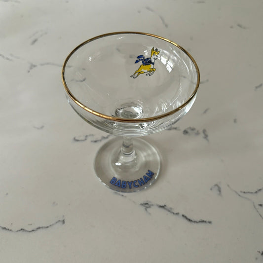 Single 1970's Vintage Babycham Glass