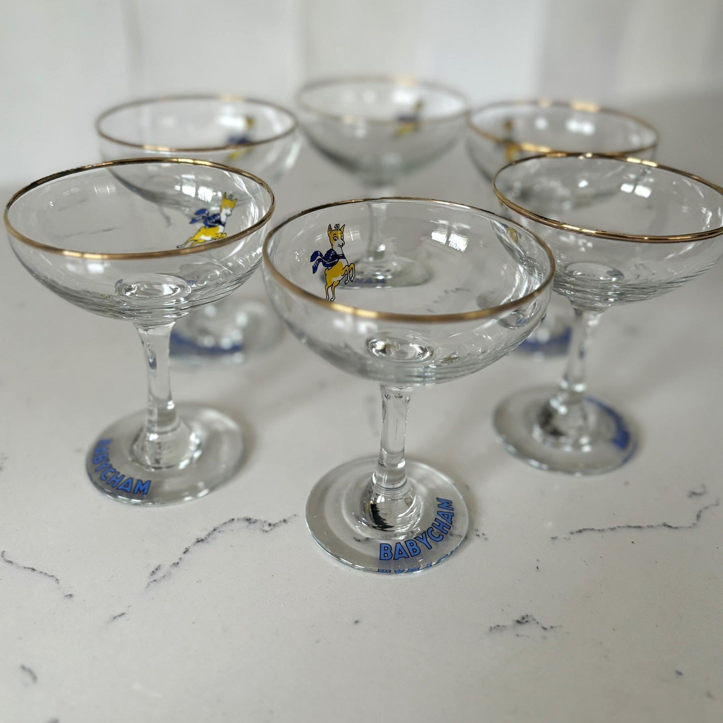 Single 1970's Vintage Babycham Glass