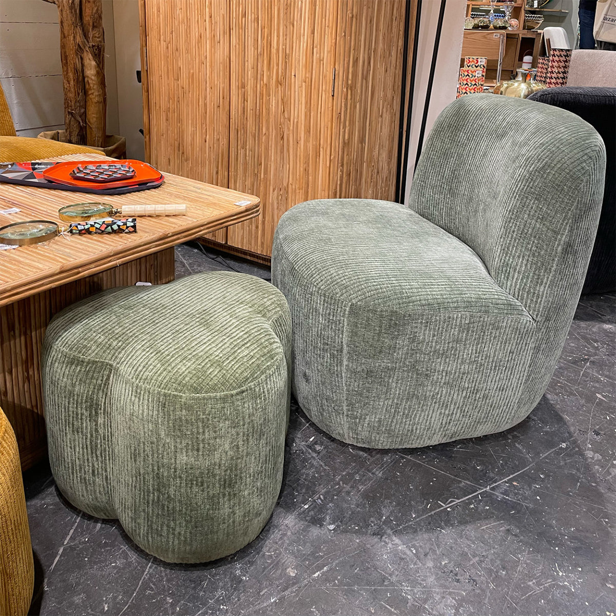 Green Corduroy Chair