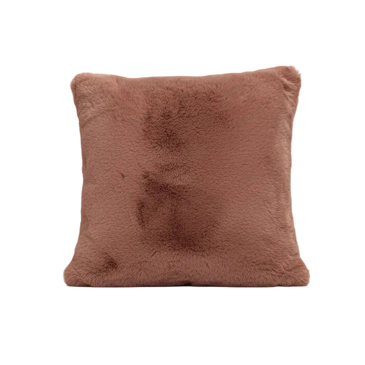 faux fur pink cushion