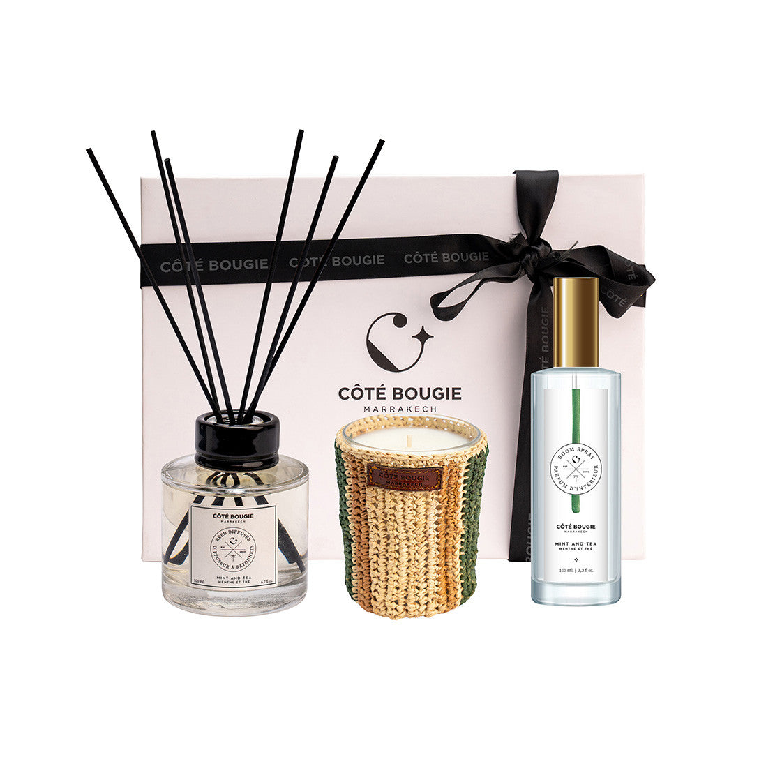 cote bougie mint tea gift set