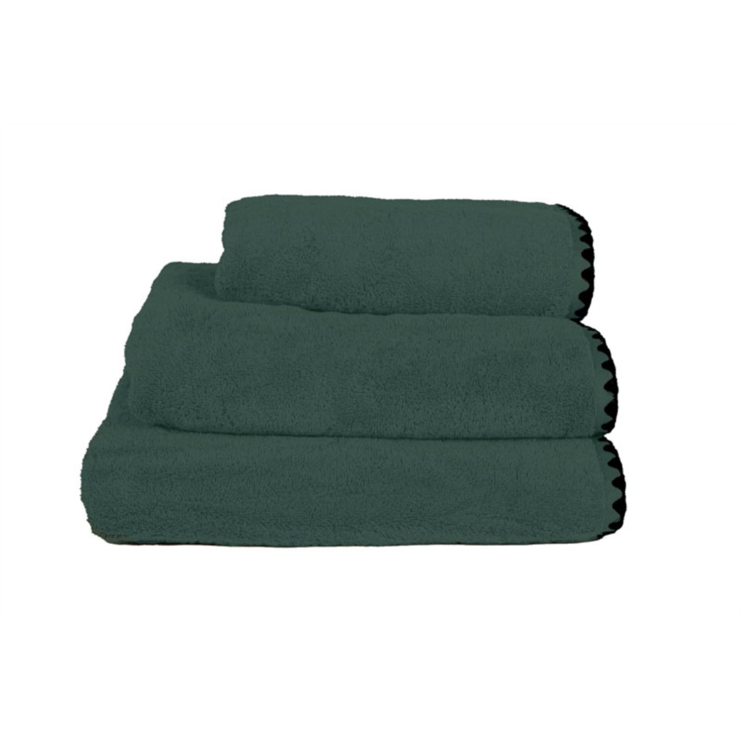 Embroidered Edged Terry Towel - Pigeon