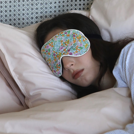 Poppy Meadow Liberty print eye mask