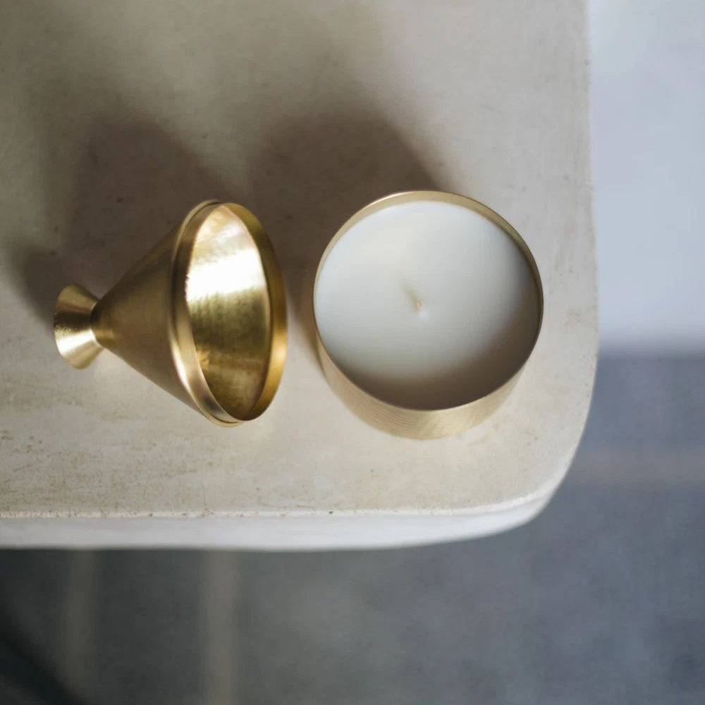 covered scented candle