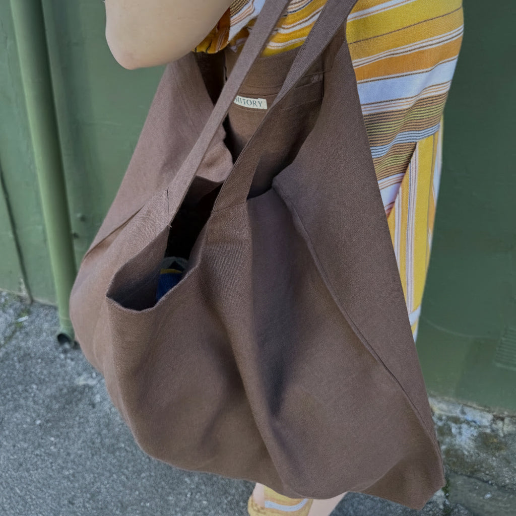 Espresso linen bag