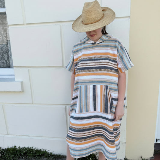 Biarritz striped beach robe
