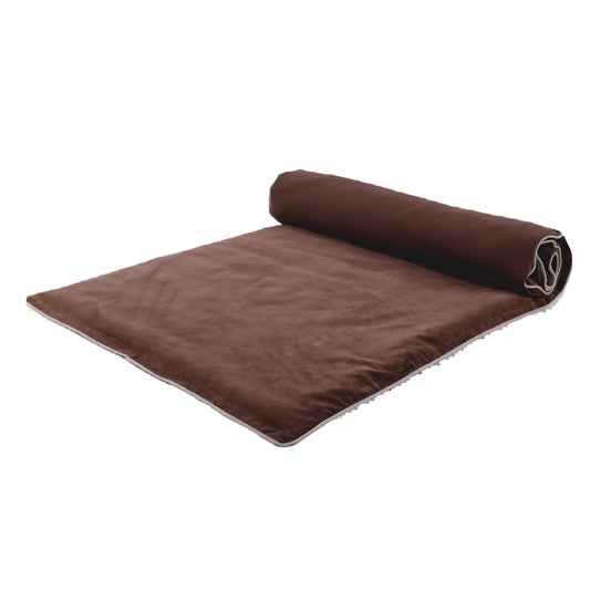 velvet bed scarf in rich brown velvet