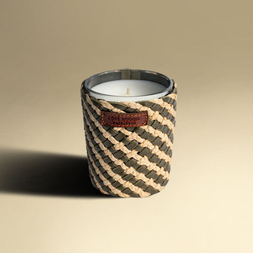 Noria rafia candle with musk fragrance
