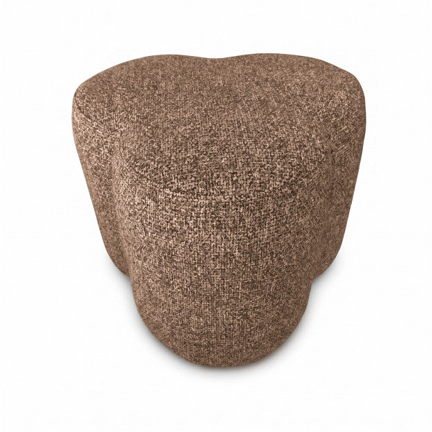 Brown Tweed Pouffe