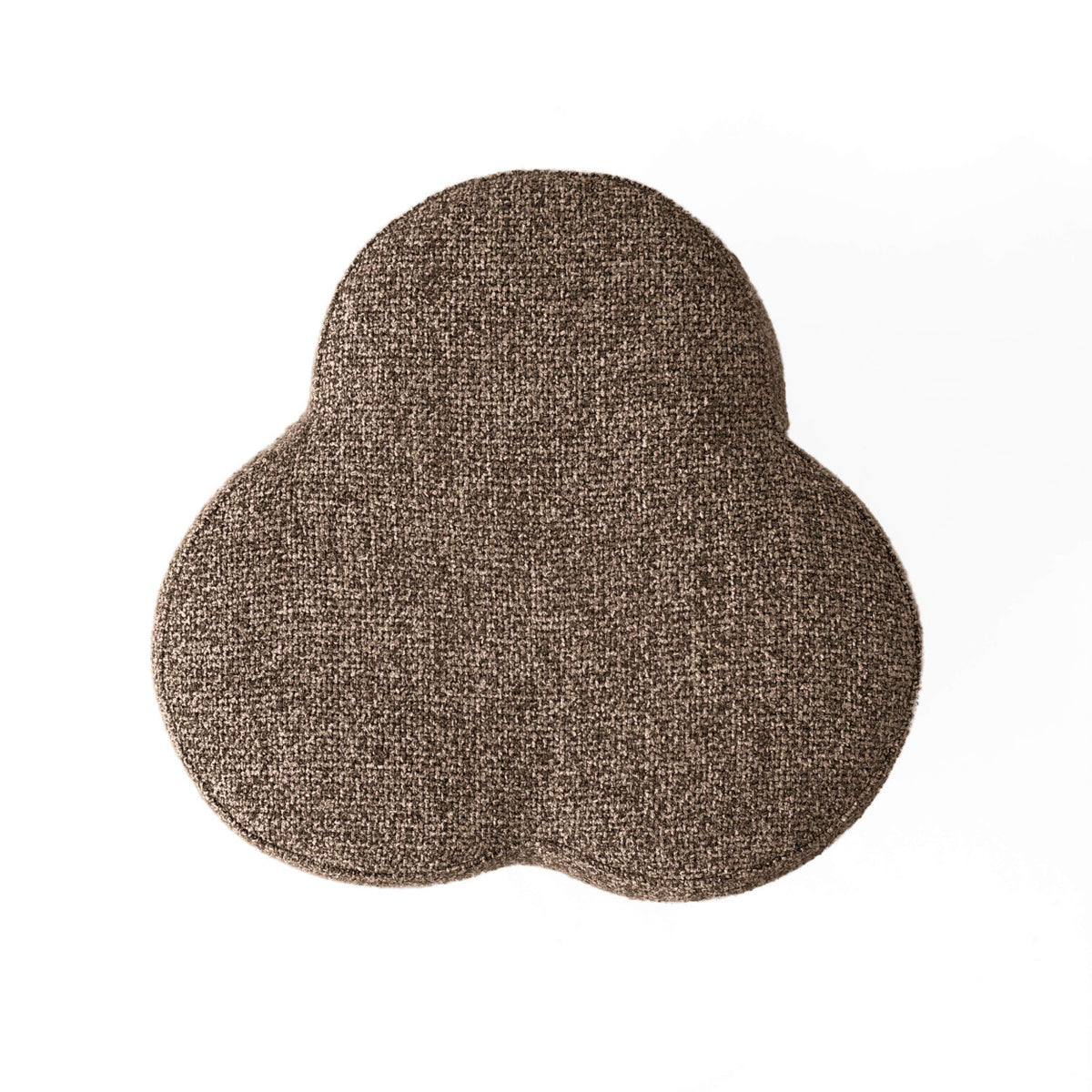 Brown Tweed Pouffe