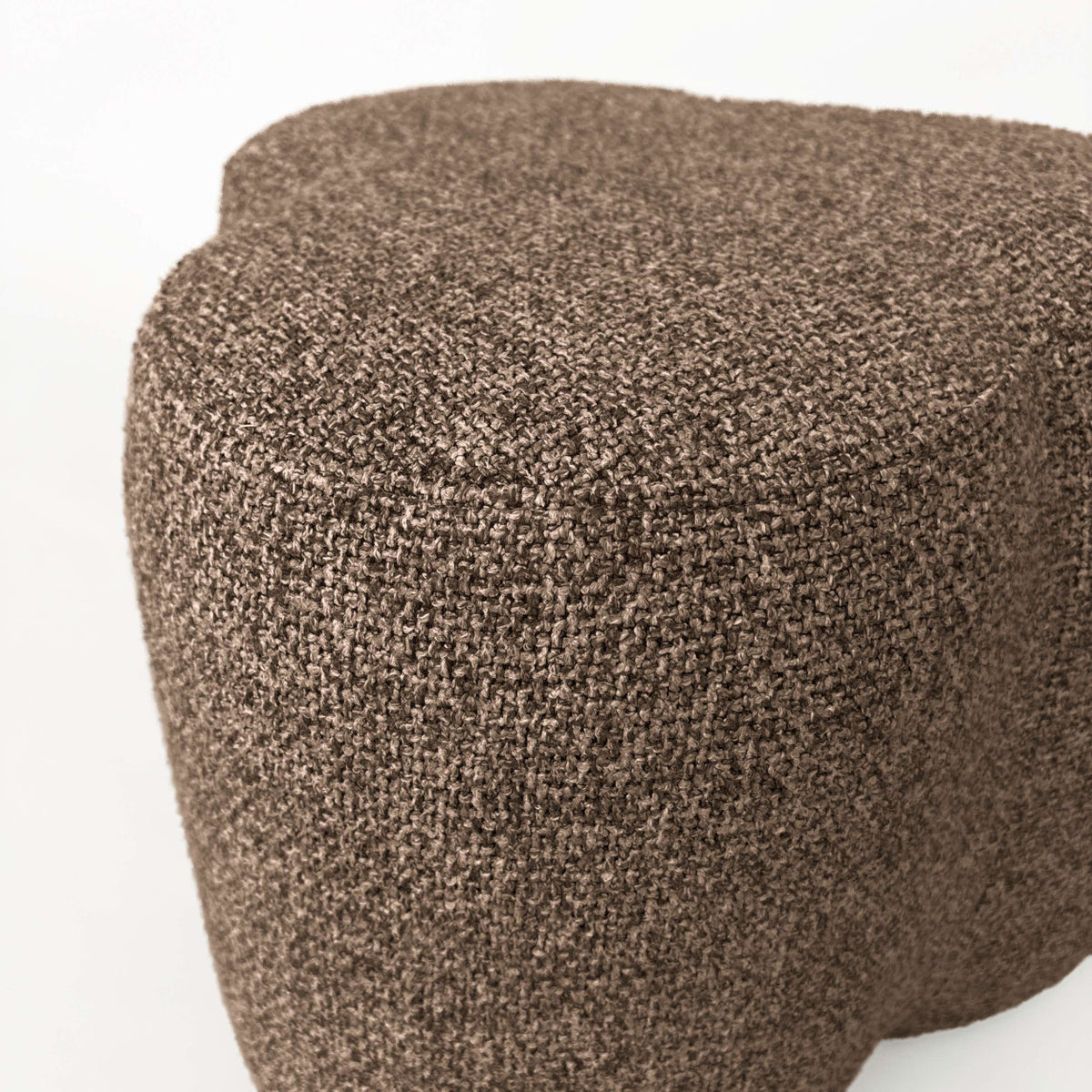 Brown Tweed Pouffe